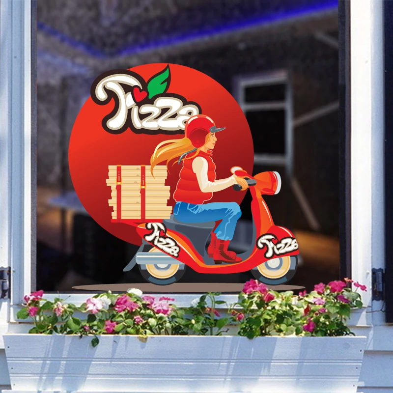 

Express Pizza Wall Glass Sticker Poster Vinyl Art Decor Mural Decoration Pizza1002