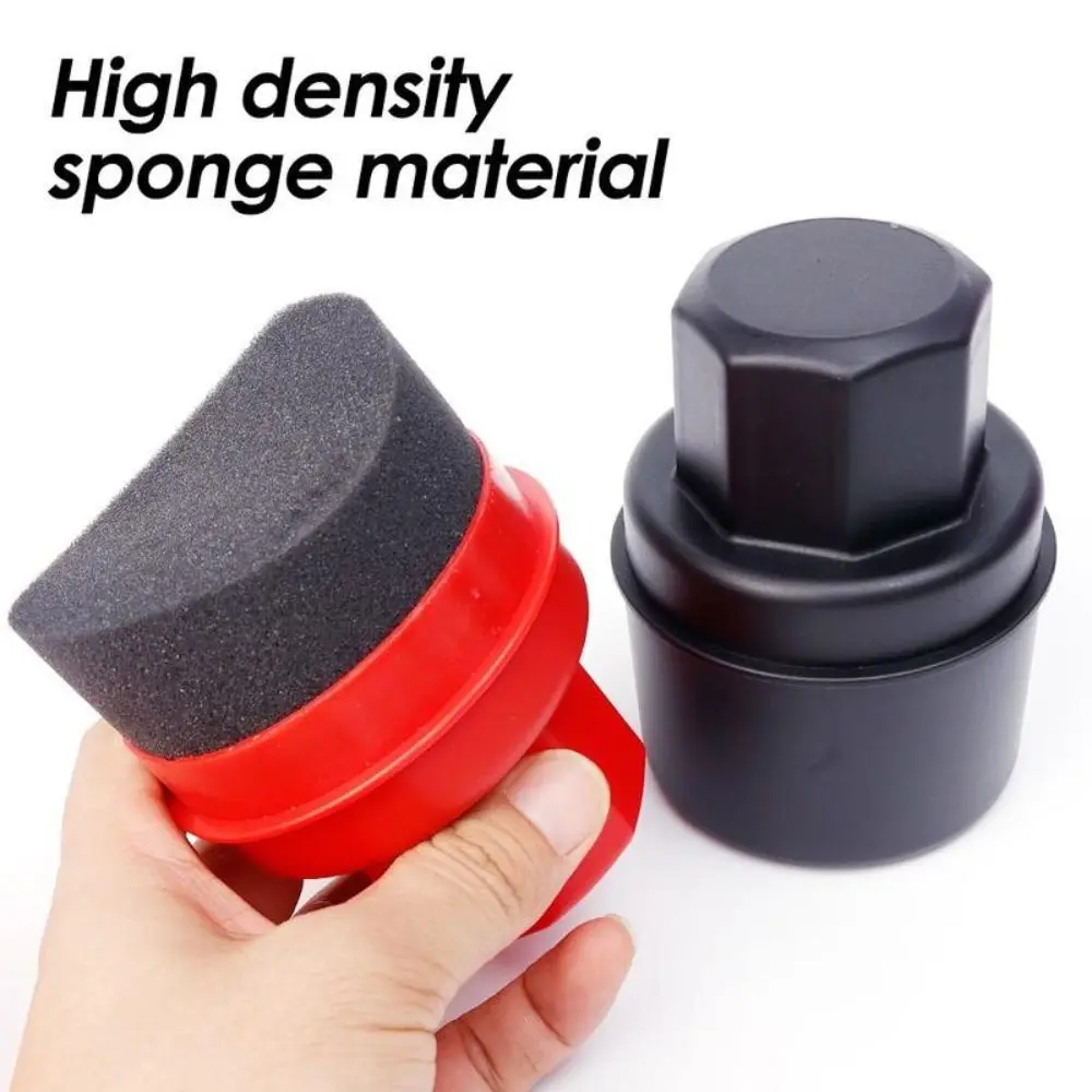 Curved Tire Polishing Sponge with Cover Reusable Tire Dressing Applicator Autotire Wax Applicator