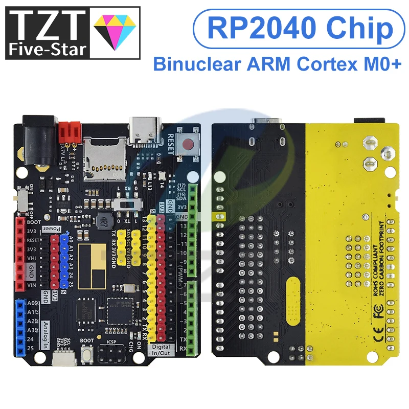 لوحة تطوير Raspberry PI UNO RP2040 Type-C USB 16 ميجابايت وحدة تحكم تعلم البرمجة لوحة أساسية لاردوينو