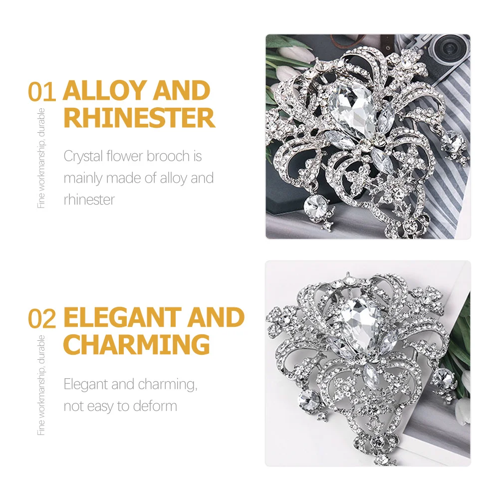 

Rhinestone Brooch Crystal Corsage Pin For Women Fashion Jewelry Metal Brooch Festival Party Clothing Backpack Hat Pins