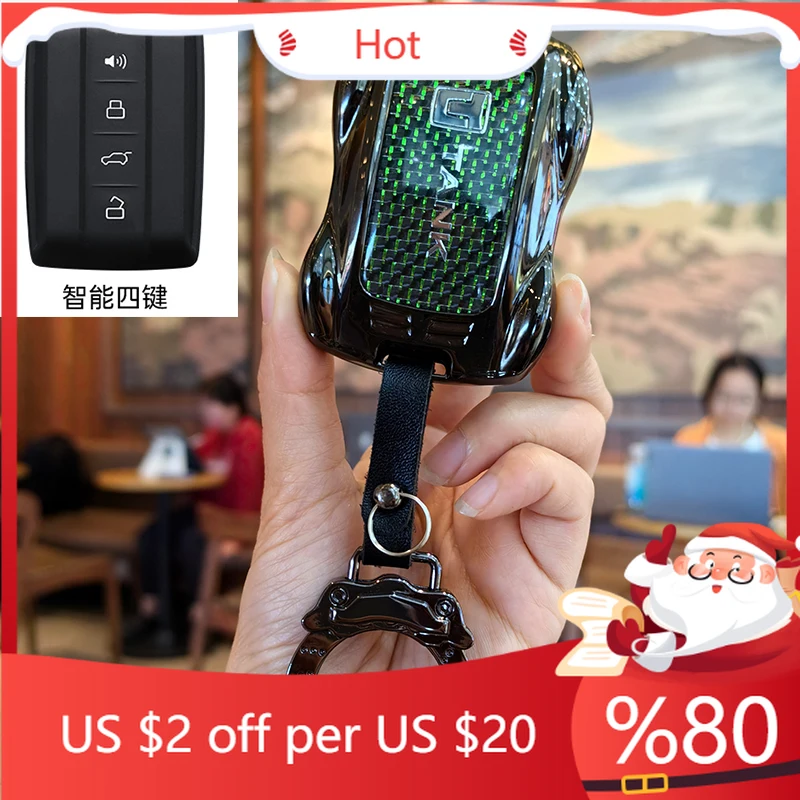 

Горячий автомобильный чехол для ключей из цинкового сплава из углеродного волокна, держатель для Great Wall GWM WEY TANK 300 500 Tank300, защитные внутренние наклейки для ключей