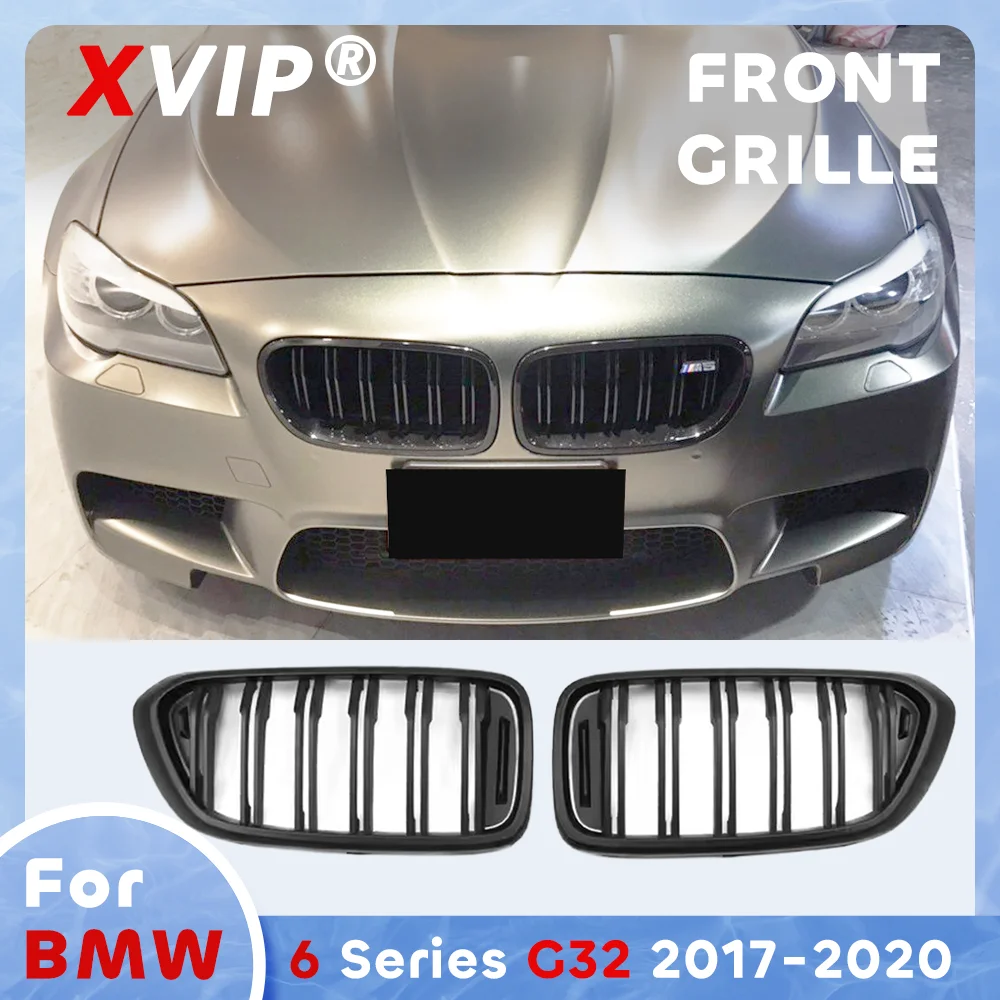 

Матовая черная решетка переднего бампера XVIP в стиле Double Line для BMW 6-й серии G32 2017-2020