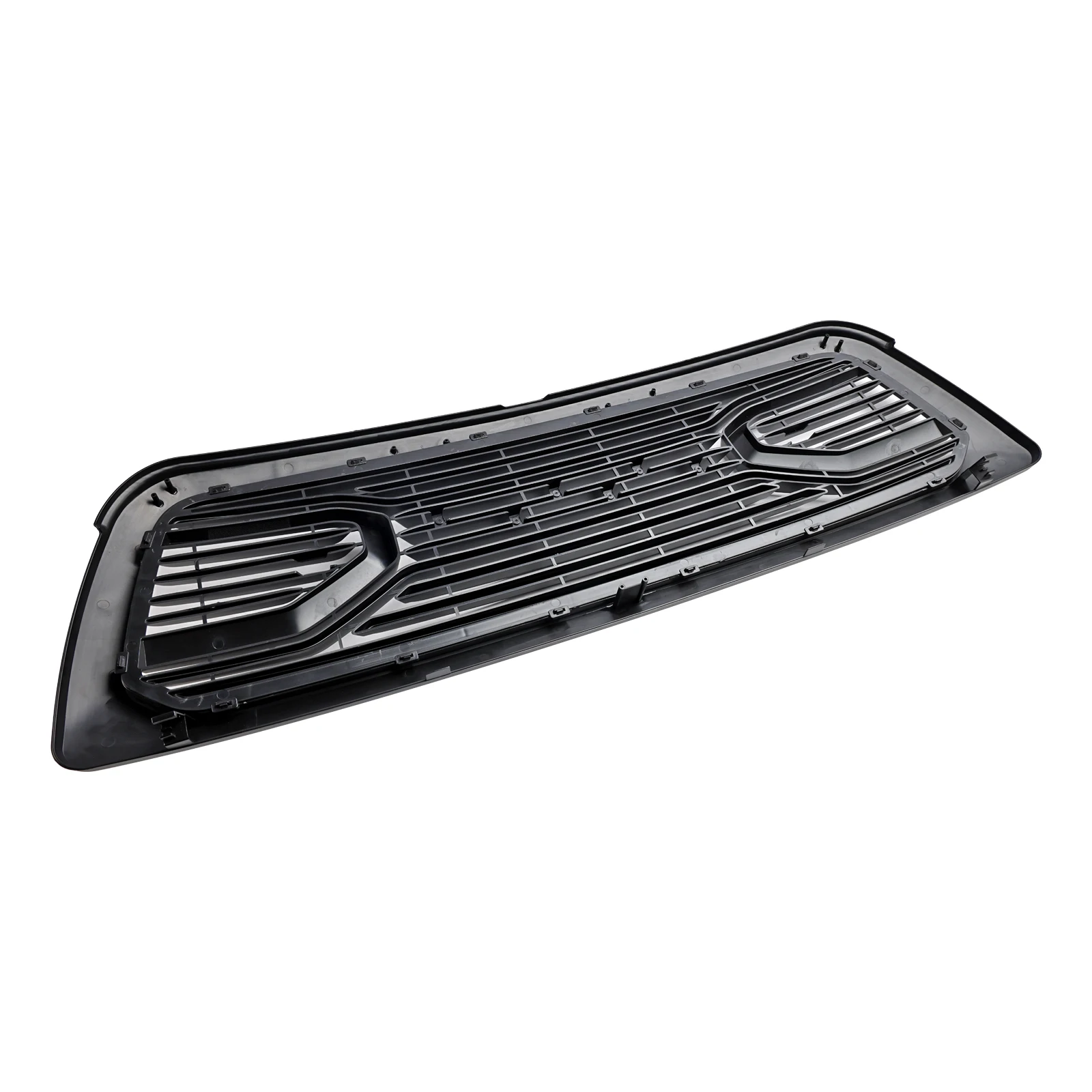 Artudatech Parrilla de parachoques delantero negro mate apta para Dodge Ram 1500 2009-2012 con luz LED