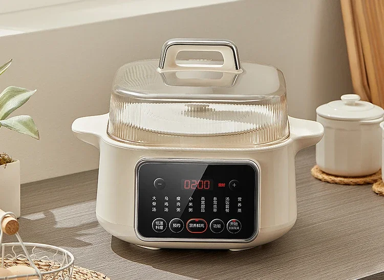 stew pot water-proof household fully automatic ceramic soup pot electric stew steamer casserole porridge