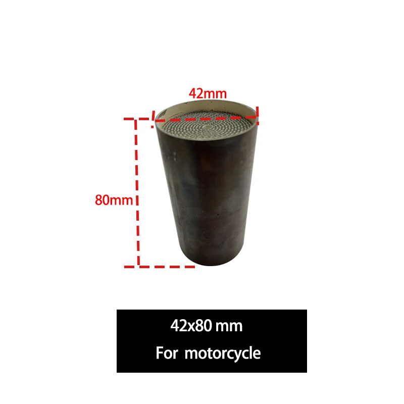 

Euro 3 Euro 4 Euro 5 Euro 6 Catalytic converter liner 42*80mm metal catalyst filters for autobike motorcycle exhaust pipes