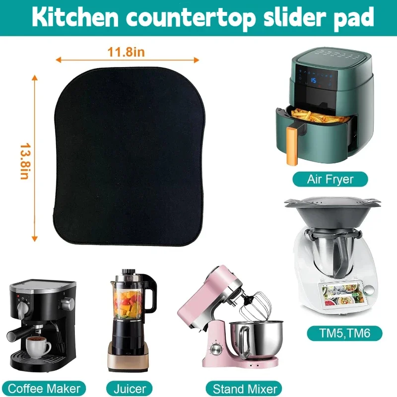 

Kitchen countertop slider pad, For Thermomix TM5 TM6 TM21 TM31, air fryer, coffee machine, vertical mixer, toaster base pad