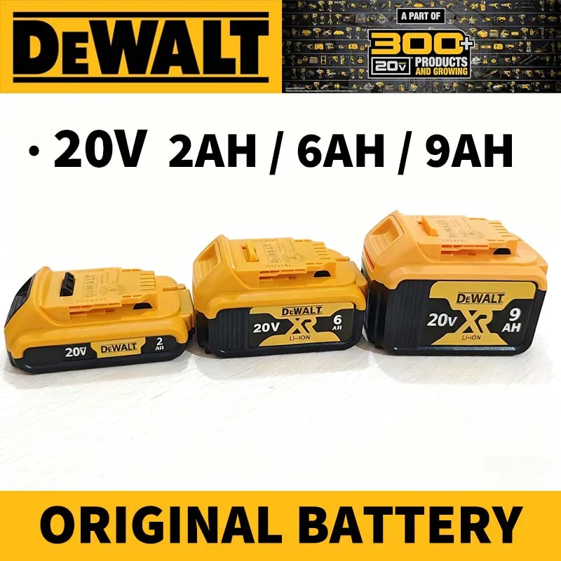 New Genuine DEWALT 20V MAX XR 2A/5A/6A/9A Battery DCB205 DCB206 DCB209 Long Lasting Power Tool Li-lo