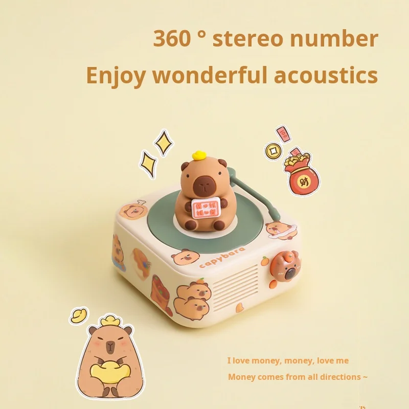 Kapi Bara Bluetooth stereo cartoon doll plug-in small stereo birthday gift Bluetooth speaker