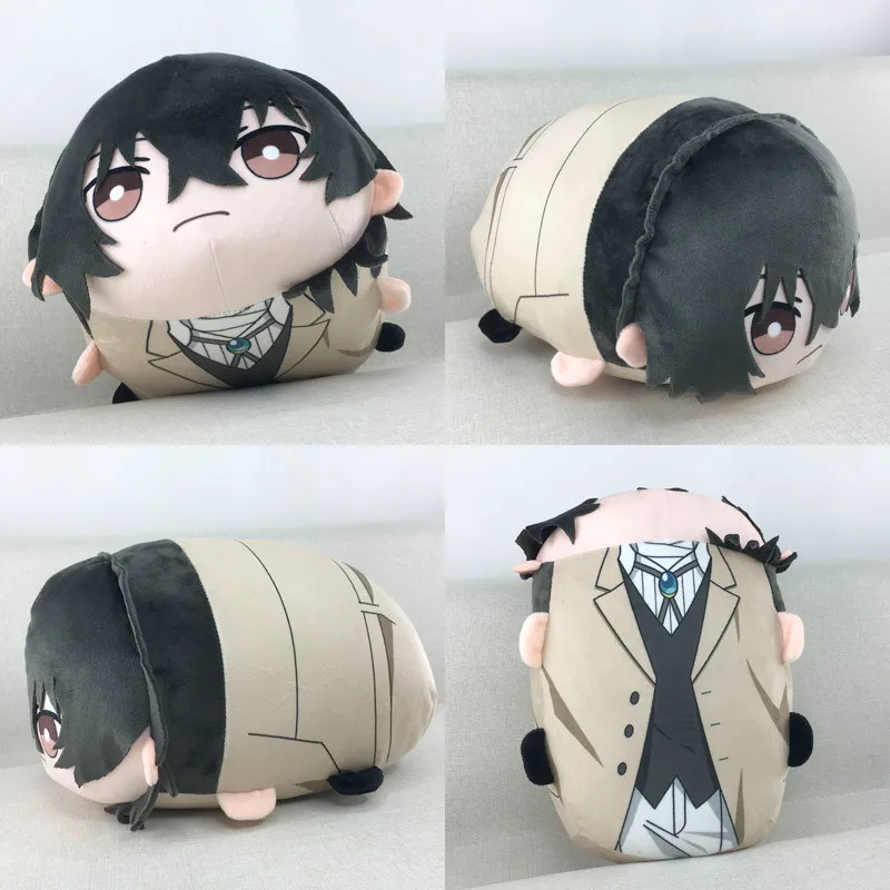 

Bungo Stray Dogs Anime Osamu Dazai Plush Pillow Stuffed Round Cushion Soft Toy Pendant For Anime Fans Home Sofa Car Decor