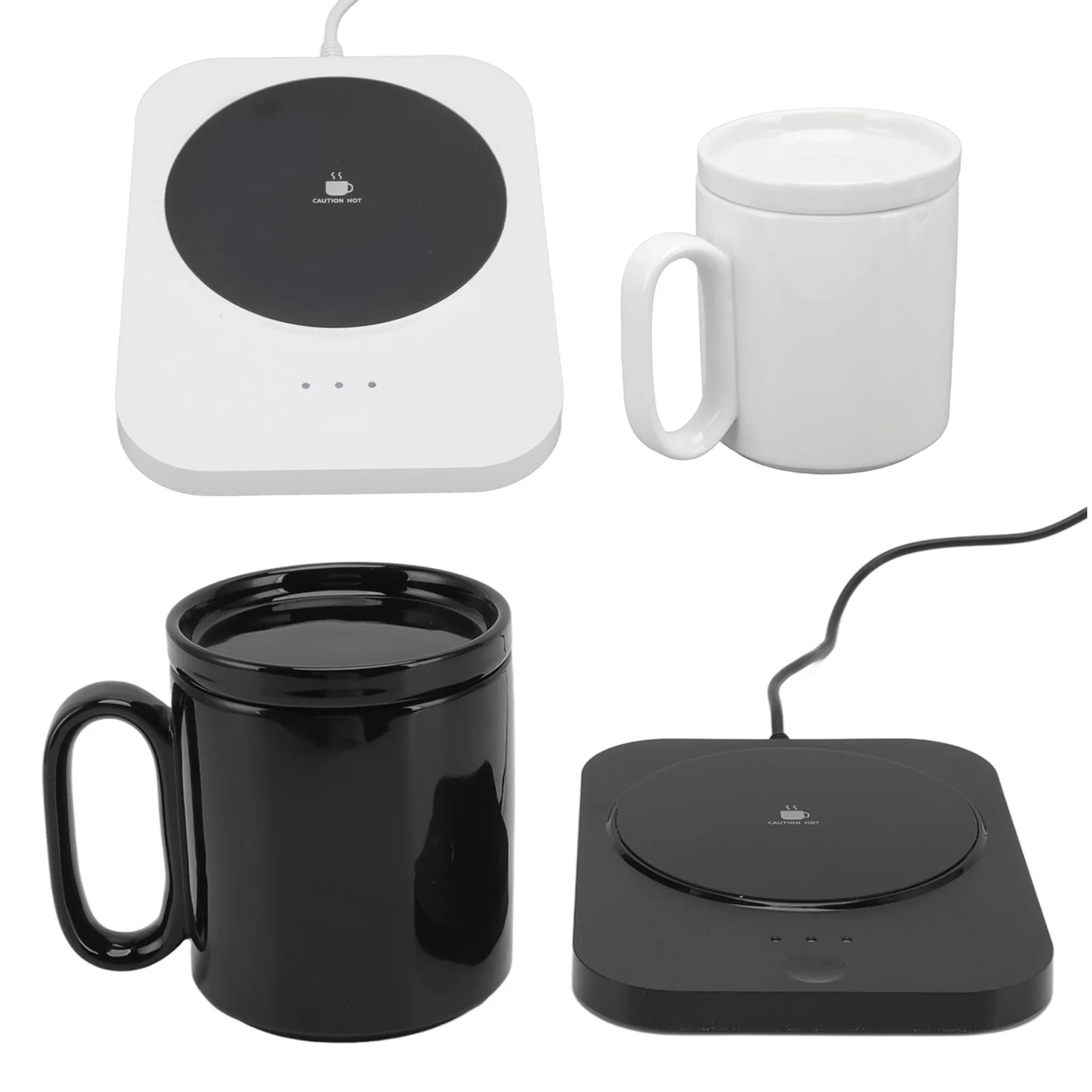 Smart Cup Heater Mug Warmer 3 Gear Setting Timing-off Keep Drinks Warm Coffee Mug Warmer Electric Heating Coaster