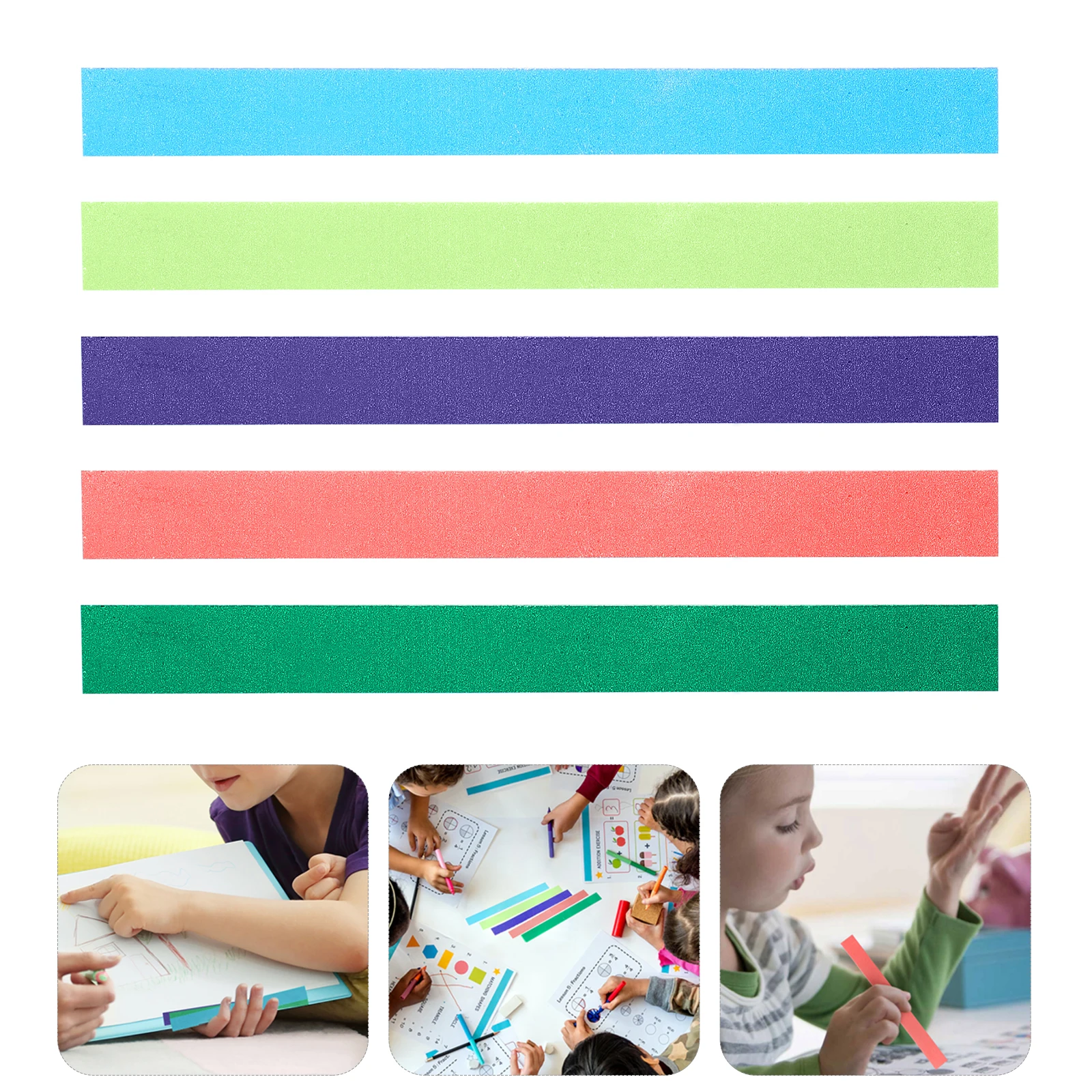 

3 Sets Counting Chips Bright Colors Math Strips Teaching Aids Large Quantity Replaceable Easy Use Storage Compact Lightweight