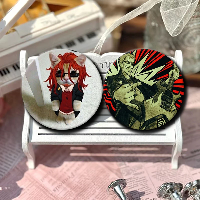 58mm Customizable Creative Round Badge The P-Postal D-Dude Button Pin Bag Decor Fans Collection Friends Gift Brooch 1PC