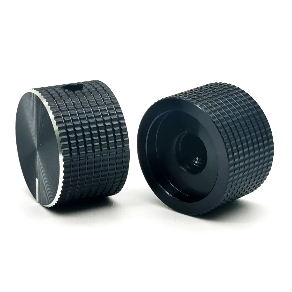 

50 шт. алюминиевых ручек для потенциометров, регуляторов громкости, поворотных энкодеров, для валов диаметром 8 мм