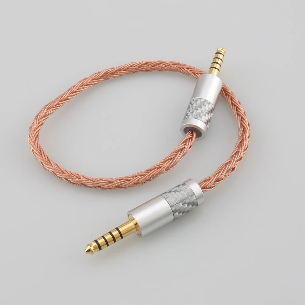 16 rdzeń 99% 7N OCC kabel do słuchawek 4.4mm zbalansowany męski na 4.4mm zbalansowany męski Adapter Audio