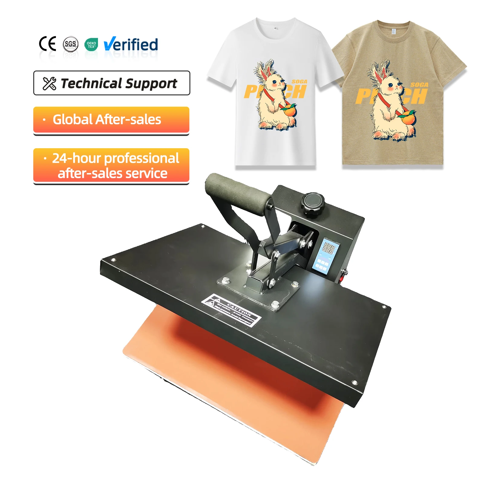 

Manual Grade Flat Heat Press Machine For T-shirt Printing 16 X 24 38*38 40*50 & 40*60 Sublimation Sizes Electric Driven