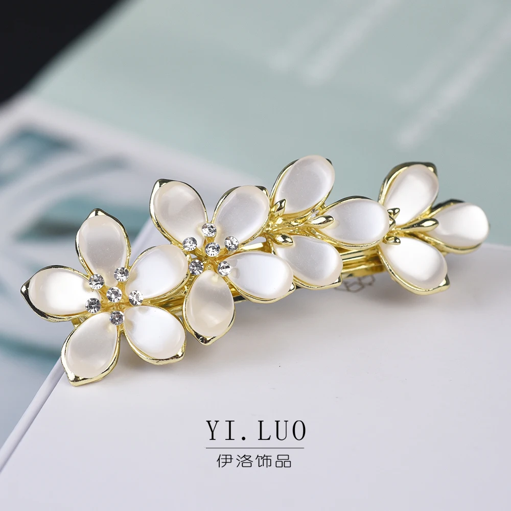 Women Headwear Metal Cute Hair Clip Flower Hair Barrettes barette cheveux femme Fahion Rhinestone Hair Accessories For Women
