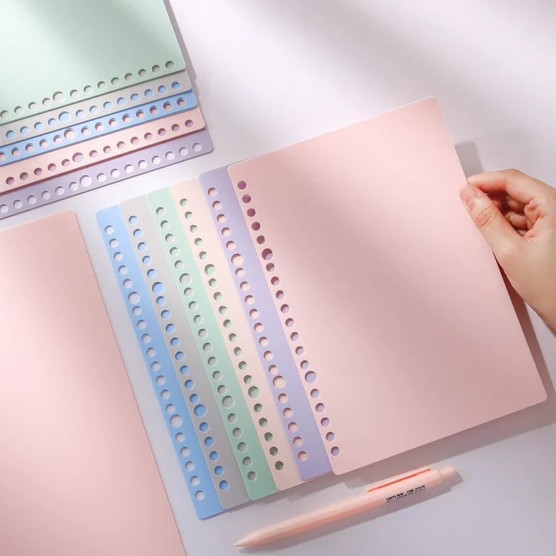 6 Sheets a4 B5 a5 30/26/20 Holes Transparent PP Loose-leaf Index Cover Divider Separator Notebook Accessory Stationery Useful