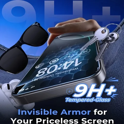 Защитные стекла HD для iPhone, 5 шт, автоматическая установка, устойчивые к царапинам — изображение продукта