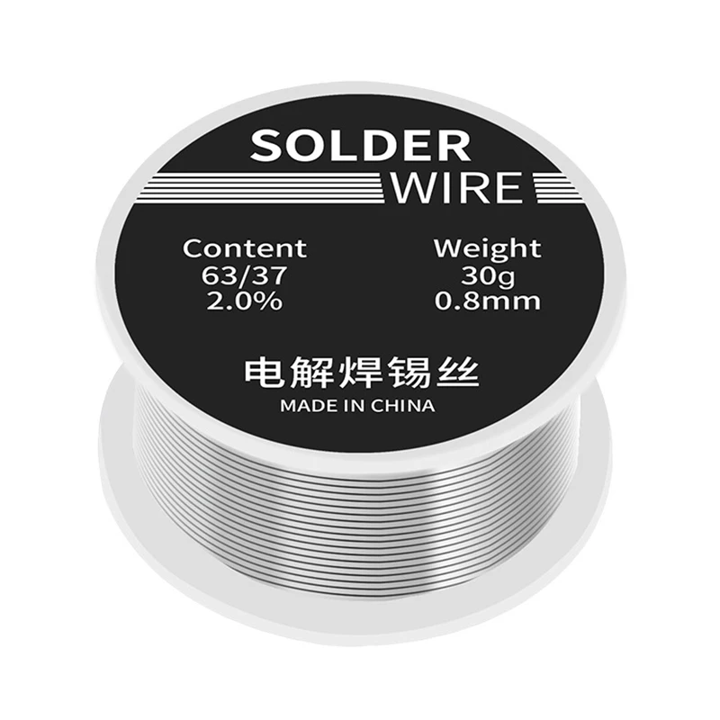 Electrolytic soldering wire 0.8m with rosin core tin wire for household use, no wash, low 30g small roll soldering