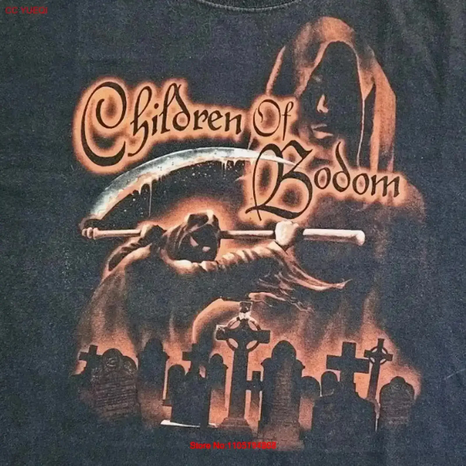Vintage Y2K Children Of Bodom Death Metal Band T Shirt Size 2XL Finland Washed graphic Stretched Soft Breathable vintage