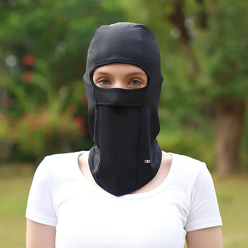 OhSunny Motorcycle Balaclava 2024 Women Men Full Face Cover Outdoor Sun Protection Breathable Cool Feeling Neck Protect Headgear