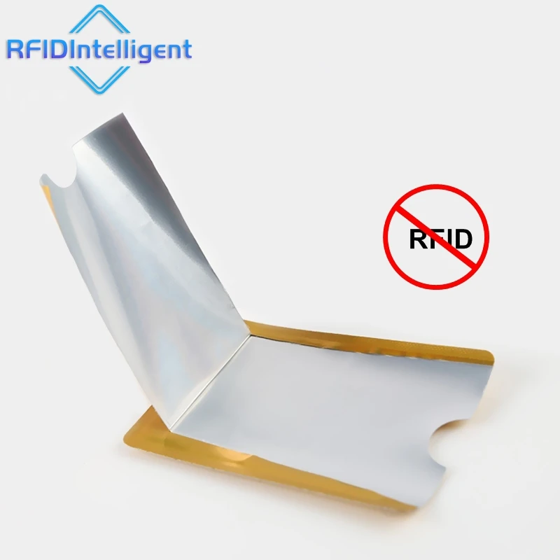 10 buah aluminium Foil RFID memblokir lengan kartu kredit pemegang Anti Maling elektronik picketing pelindung cocok dengan dompet dompet