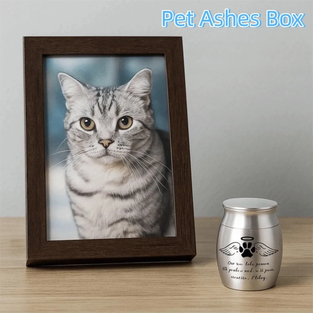 

Waterproof Mini Pet Ashes Box Portable Dustproof Pet Paw Print Urn with Lid Pet Ashes Holder for Cats Birds Hamster Dogs
