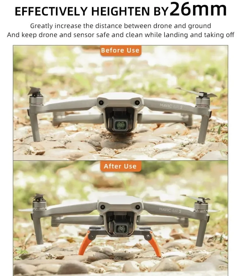 

Integrated Landing Gear For DJI AIR 2 AIR 2S Increased Tripod Extension Protector Increased Fuselage Height