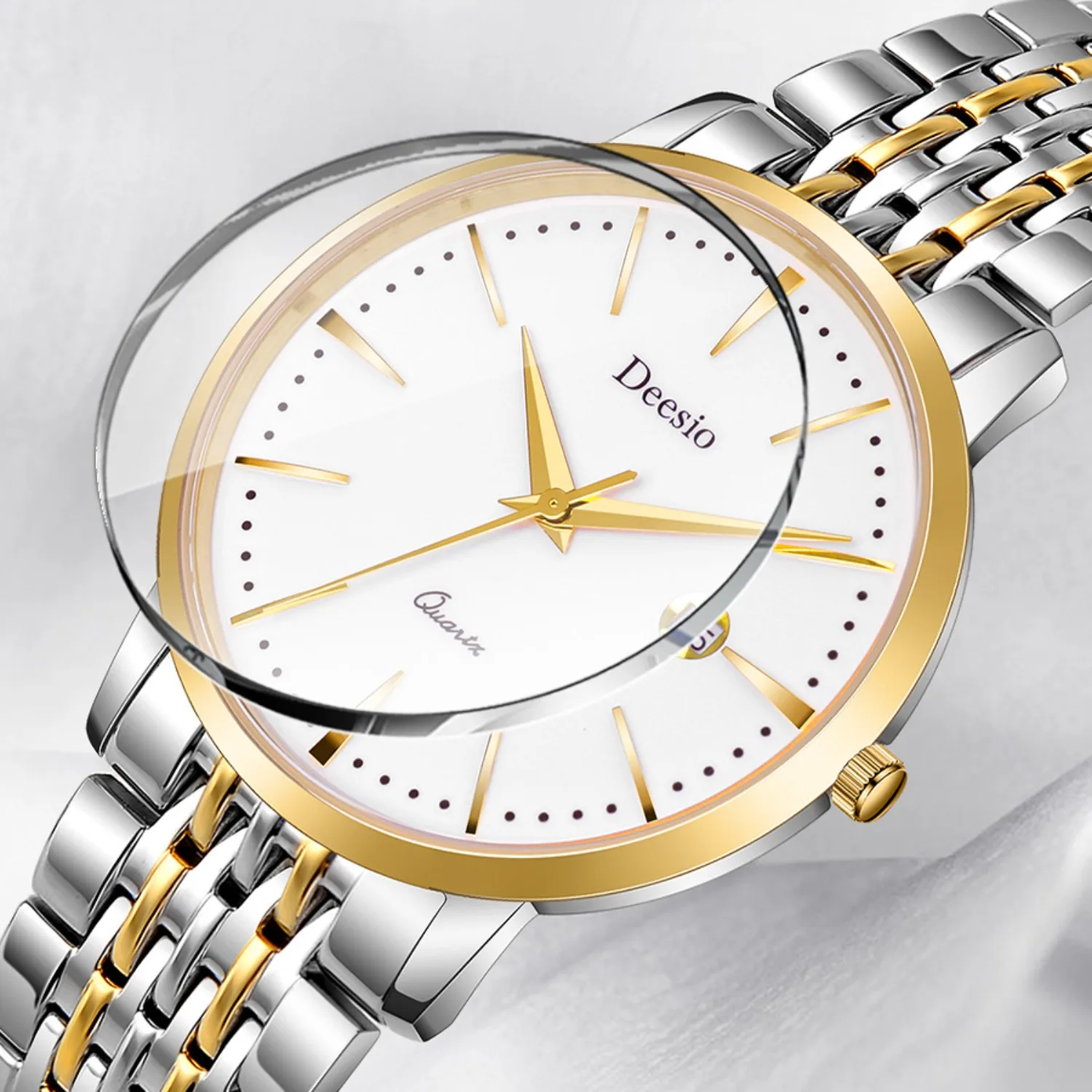 Deesio Brand Design Movimento giapponese Orologio al quarzo Impermeabile Moda Casual Business Coppia Orologi AnniversarioRegali