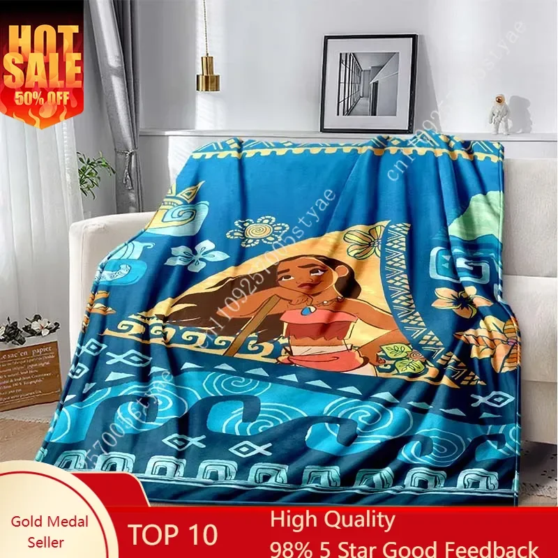 

Moana Vaiana Blankets Disney Cartoon Plush Blanket Soft Indoor Decoration Child Holiday Party Boy Girl Gifts Warm Custom Quilt