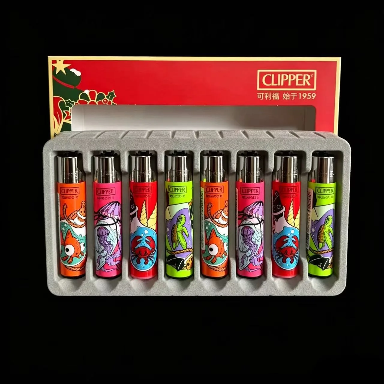 Clipper Open Flame Lighter with Grinding Wheel Small Inflatable Personalized Pattern Men's Smoking Gift