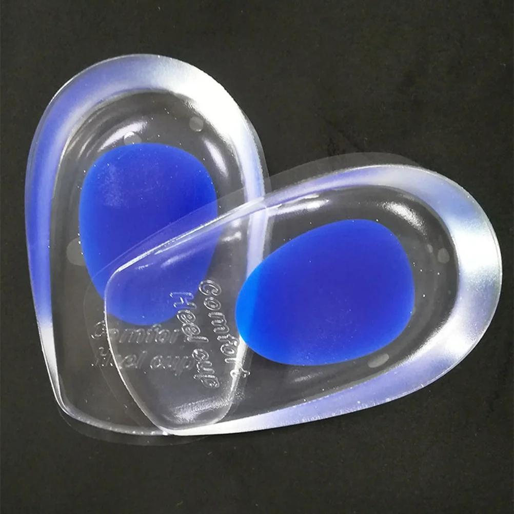 

1 Pair Silicone Heel Cups Comfortable Gel Pads For Heel Pain Relief Removable Insoles Fit Most Shoes Lightweight Portable Foot
