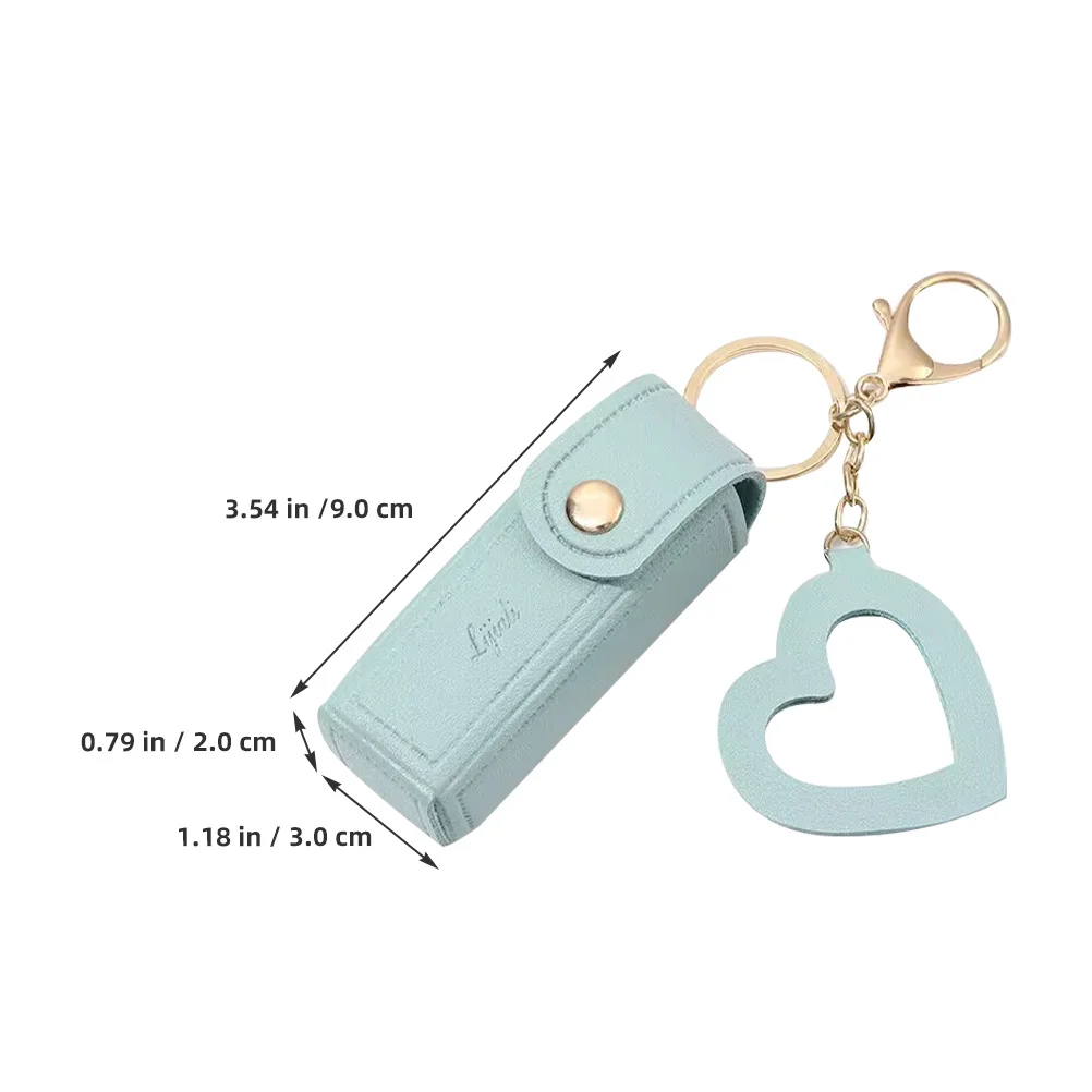 2Pcs Lip Balm Keychain Holder with Attachment Compact Organizer for Makeup and Small Essentials Bag Hanging Ornament