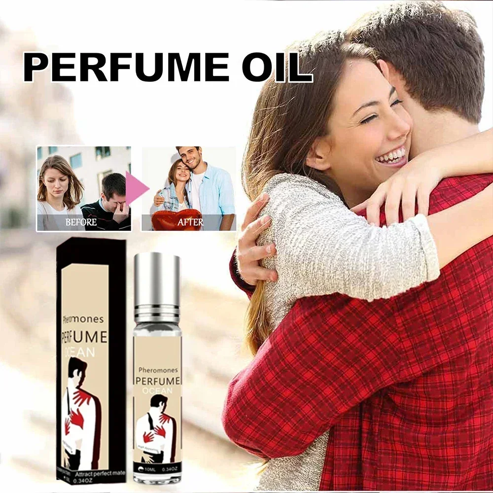 Perfume de feromonas para hombres, aceite esencial de larga duración para atraer a las mujeres, mejora el coqueteo y la seducción