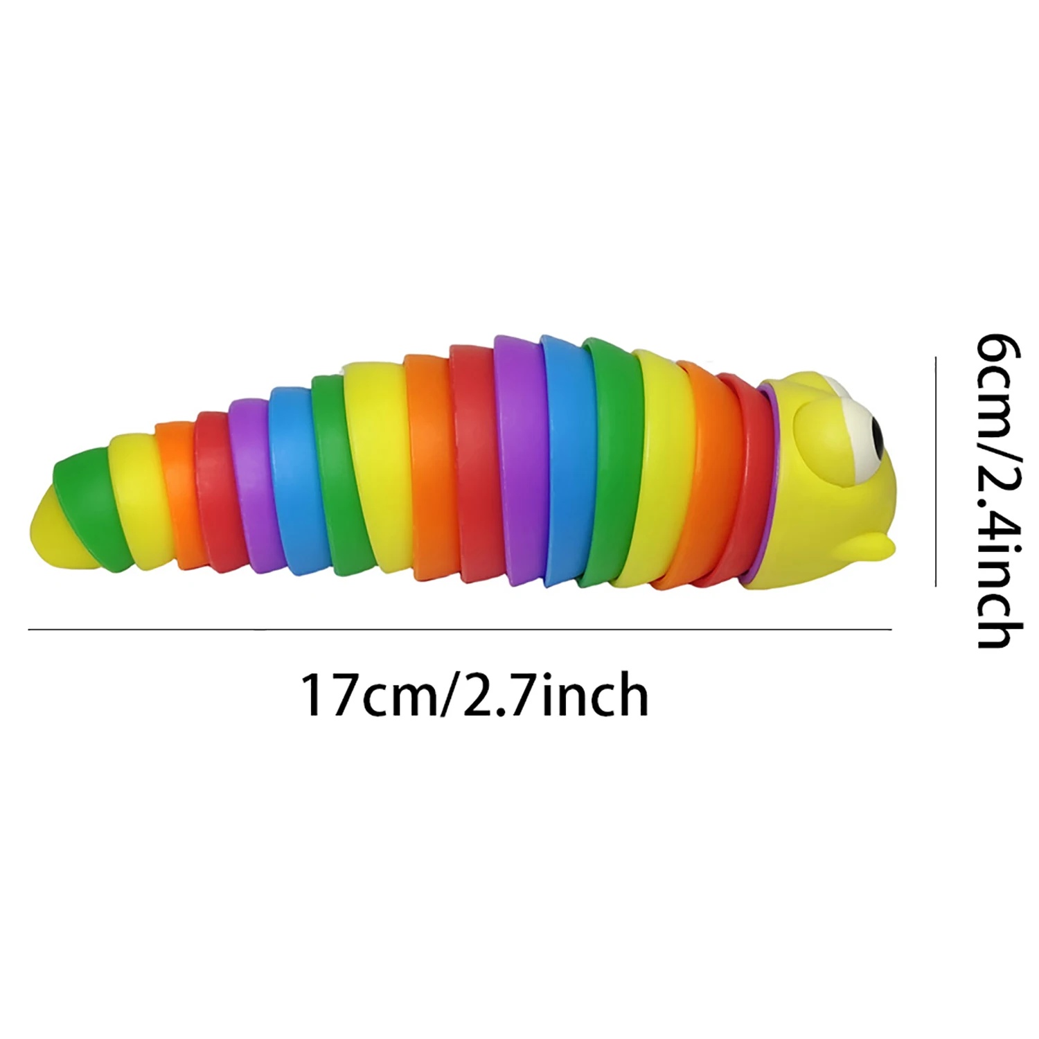 Fidget Slug Toy for children 17cm 3D Colorful Sensory Slug Relieves Fun Decompression Toy Creative Twist Caterpillar Fidget Toys