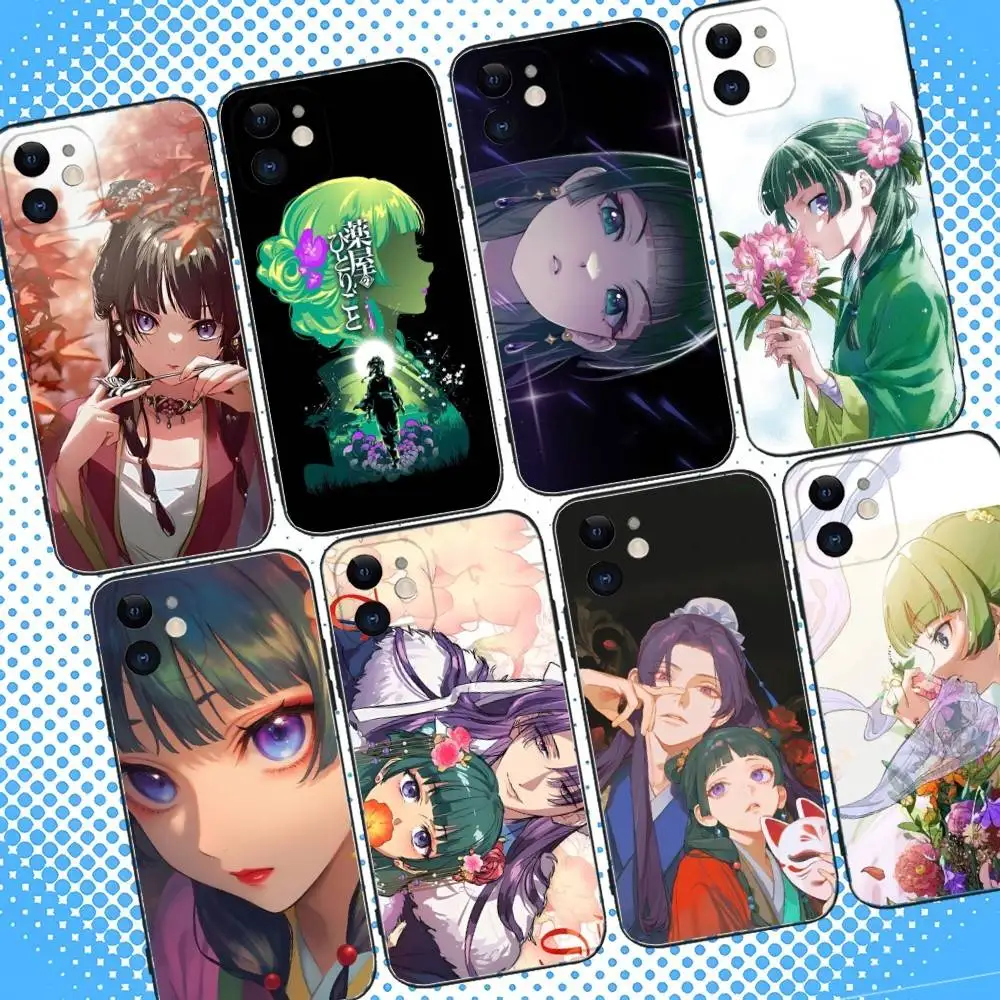 

Чехол для телефона Apothecary Diaries Maomao для iPhone 17,16,15,14,13,12,11,Pro,Max,Plus,Air,X,XS,XR,SE,8,7,Mini,мягкий черный чехол