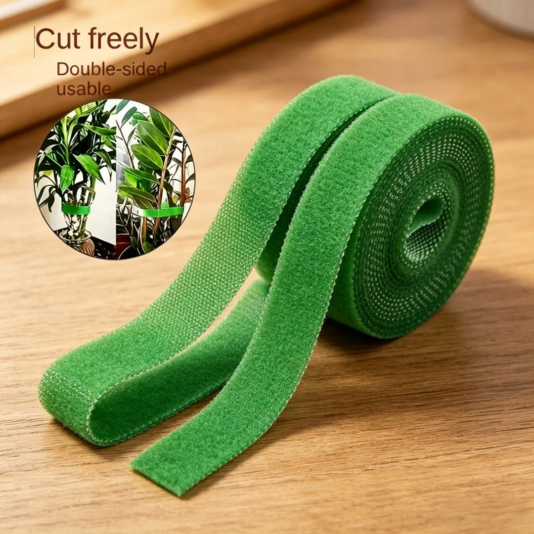 

Gardener's Best Friend! Self Adhesive Nylon Plant Ties Reusable Green Bandage Tape Perfect for Securing Plants to Stakes Cages & Arbors