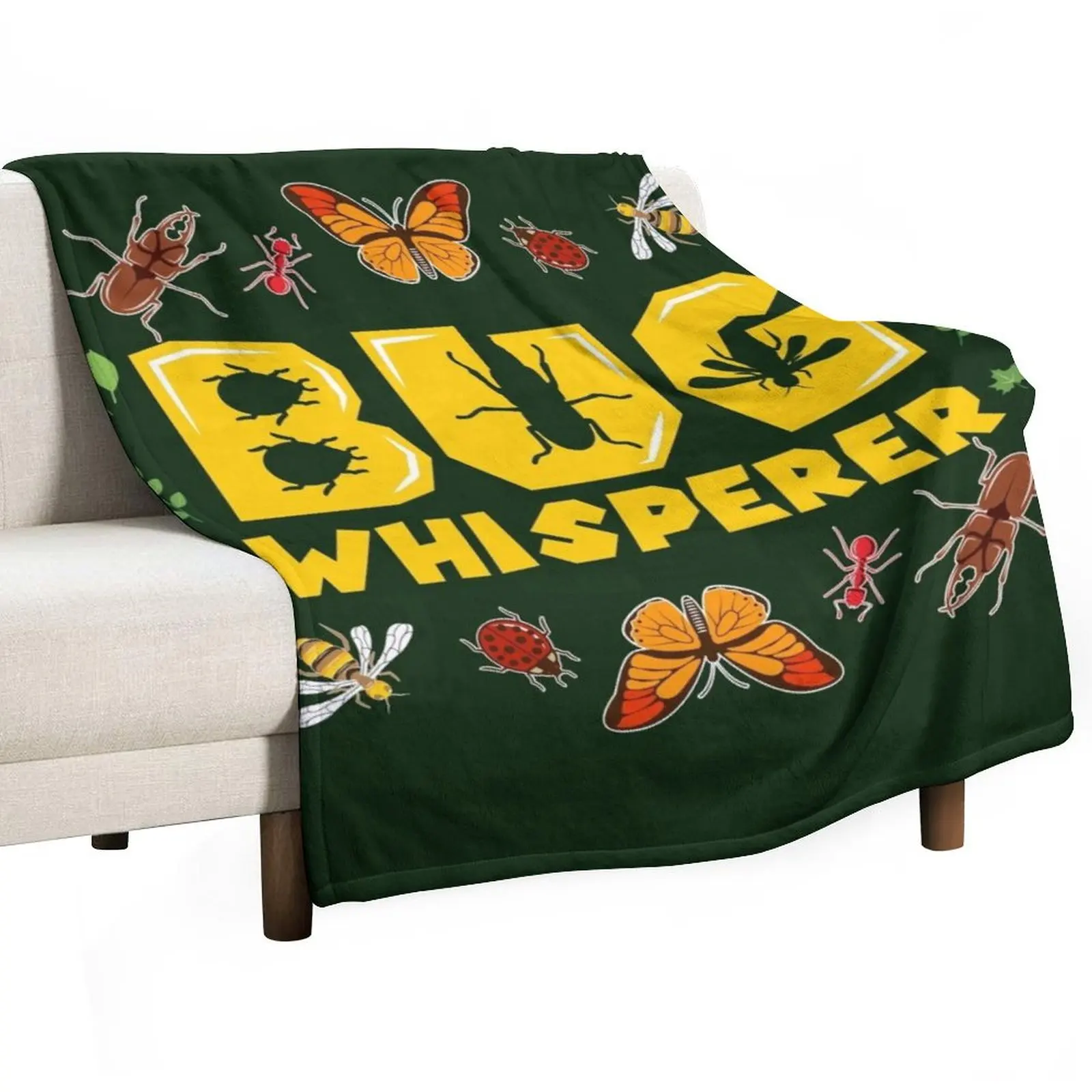 Bug Whisperer Insect Ant Butterfly Ladybug Gift Throw Blanket valentine gift ideas Sofas Blankets