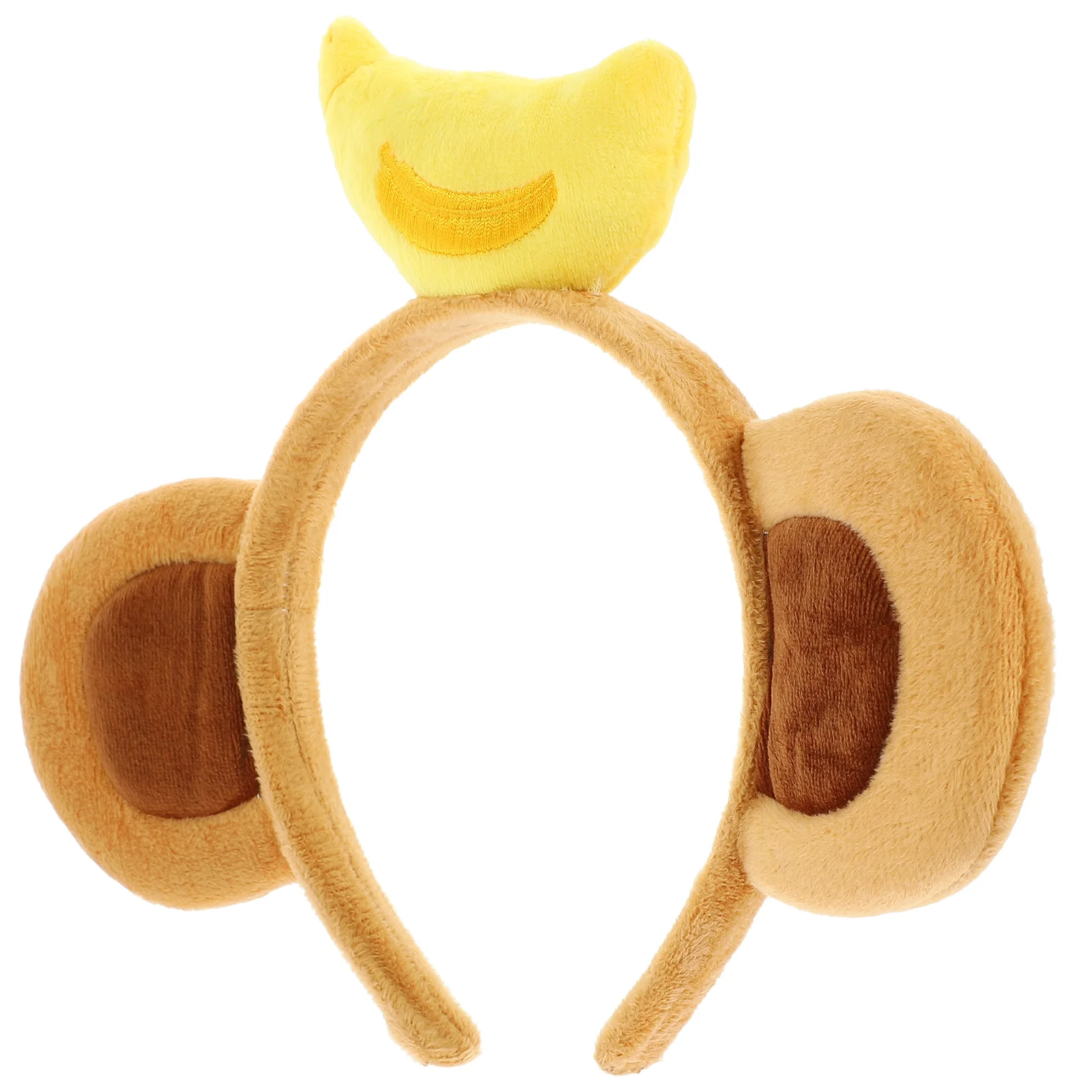 Bandeau oreilles de singe, haut banane en tissu marron foncé, accessoire oreilles d'animaux mignons pour filles, fête pour enfants, mascarade, carnaval, Cosplay