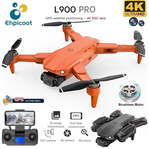 Dron L900 Pro con GPS, 4K, cámara Dual profesional, 5G, Wifi, fotografía, cuadricóptero plegable sin escobillas, distancia de 1,2 KM, juguete
