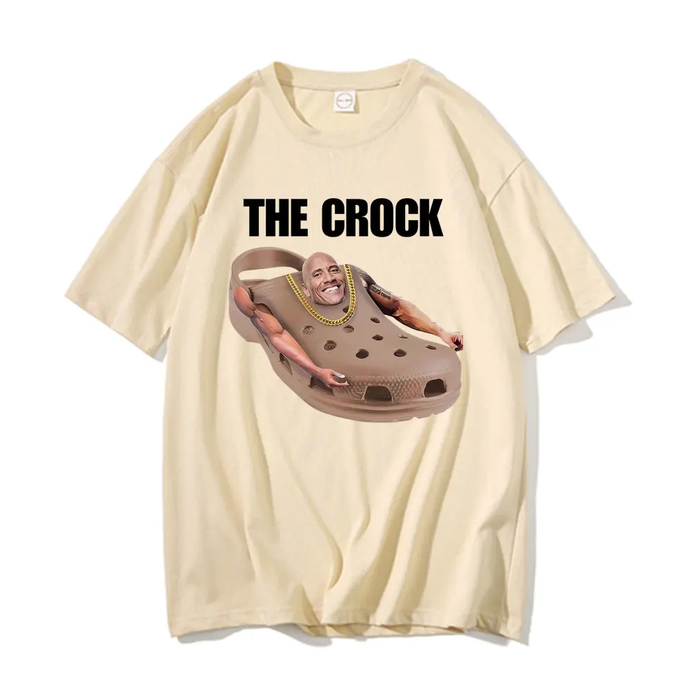 Funny The Crock Dwayne Johnson Meme Graphic T-shirts Summer Men Women Joke Humor Casual T Shirt Men's Oversized Cotton Tshirt