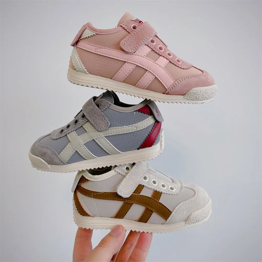 2024 zapatos para niños y niñas, zapatos deportivos informales cómodos de cuero genuino, zapatos Forrest Gump a la moda para niños y niñas