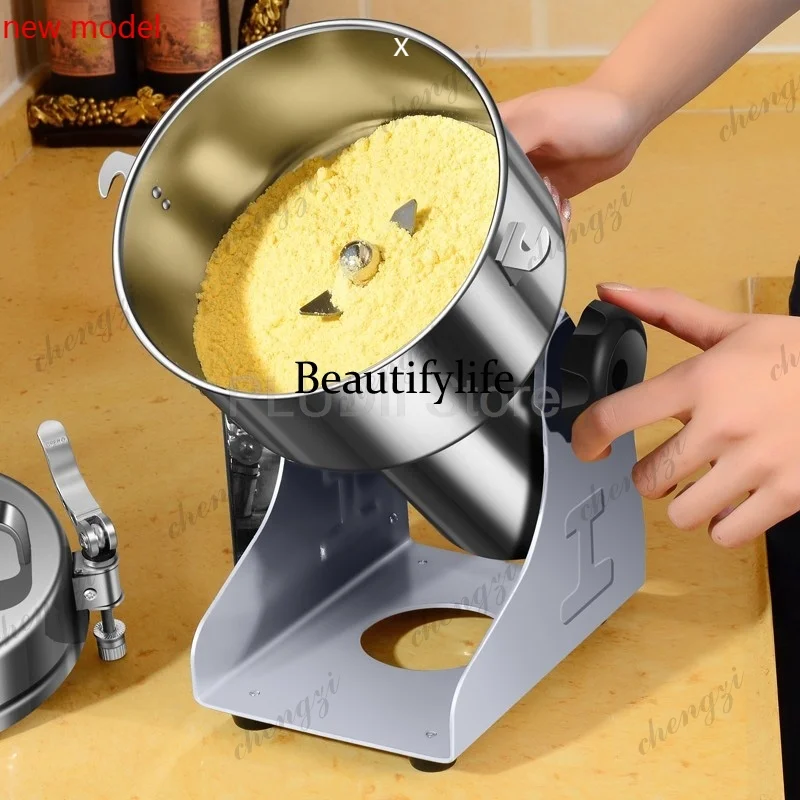 4500g 304 Stainless Steel Grinder Machine Large-scale Crusher Household Mill Commercial Powder Ultra-fine Grinding Machine MillA