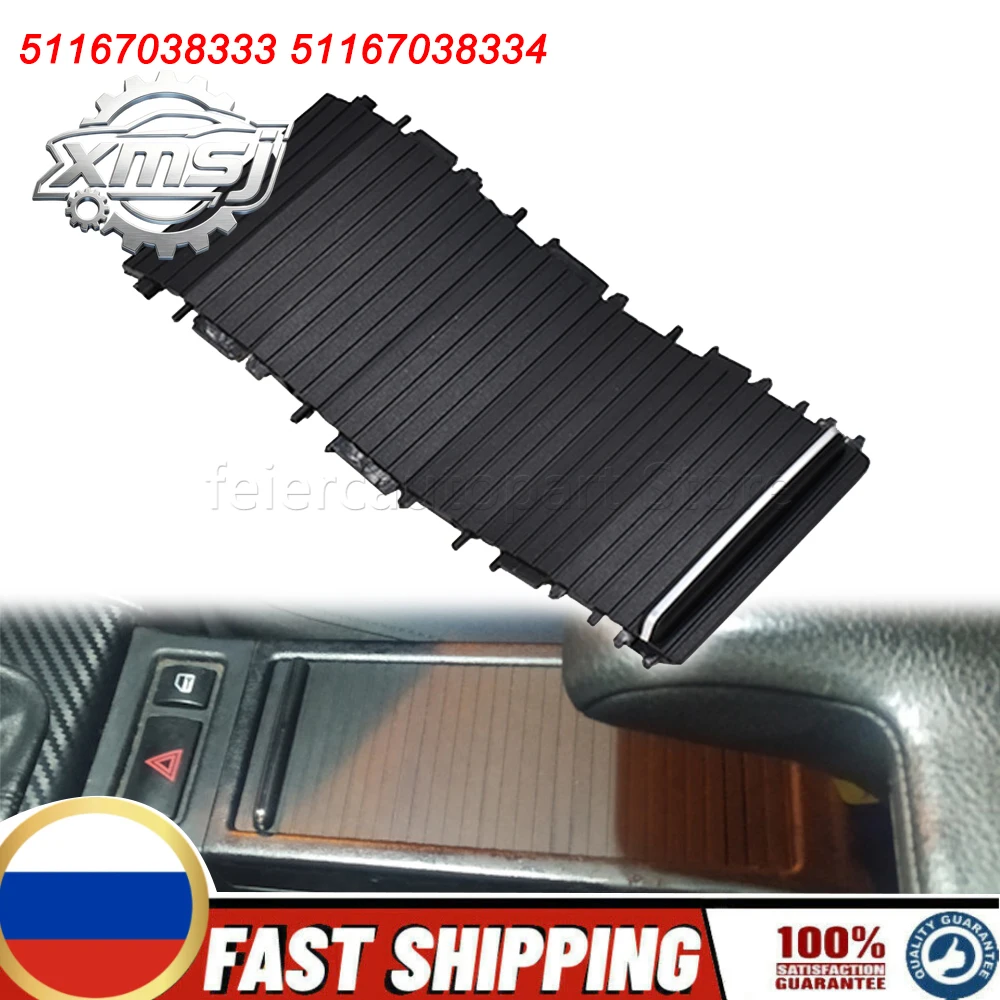 

Nuevos persianas deslizantes para consola central de coche para BMW Serie 3 E46 1998-2005 portavasos cubierta de persiana enroll