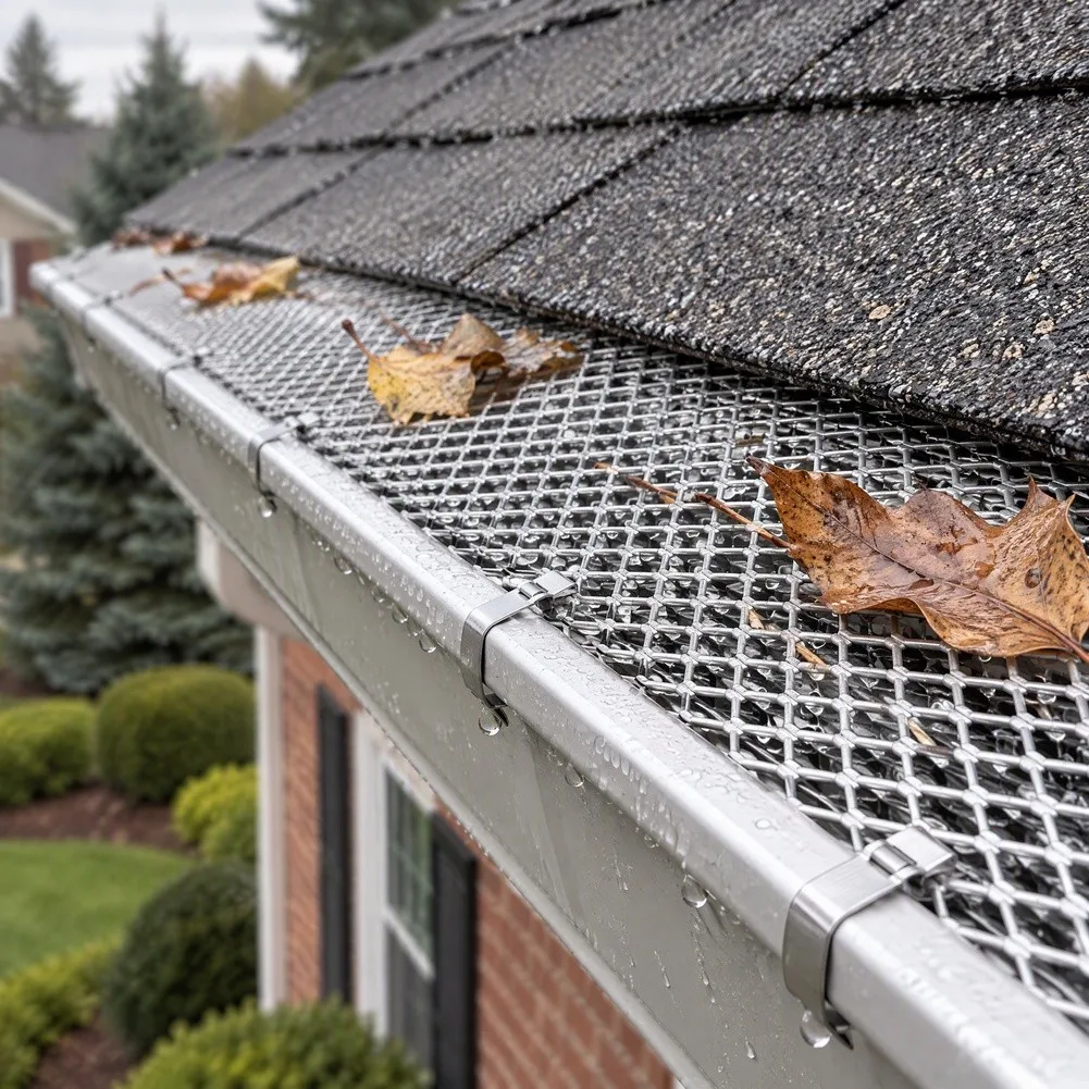 Aluminum Gutter Guard Mesh 18cm for x 800cm for Effective Debris Prevention and Smooth Water Flow in Residential Gutters