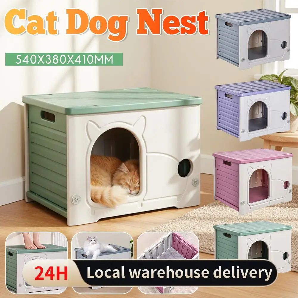 

Уличный домик для кошек на четыре сезона: уютное убежище, защищающее от дождя и непогоды, для бездомных кошек, хомяков, щенков, ежей и других мелких животных.