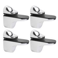 4pcs Adjustable Glass Shelf Holder Wall Mounted Bathroom Support Shelf Brackets Holder Wood Shelves Glass Clamps
