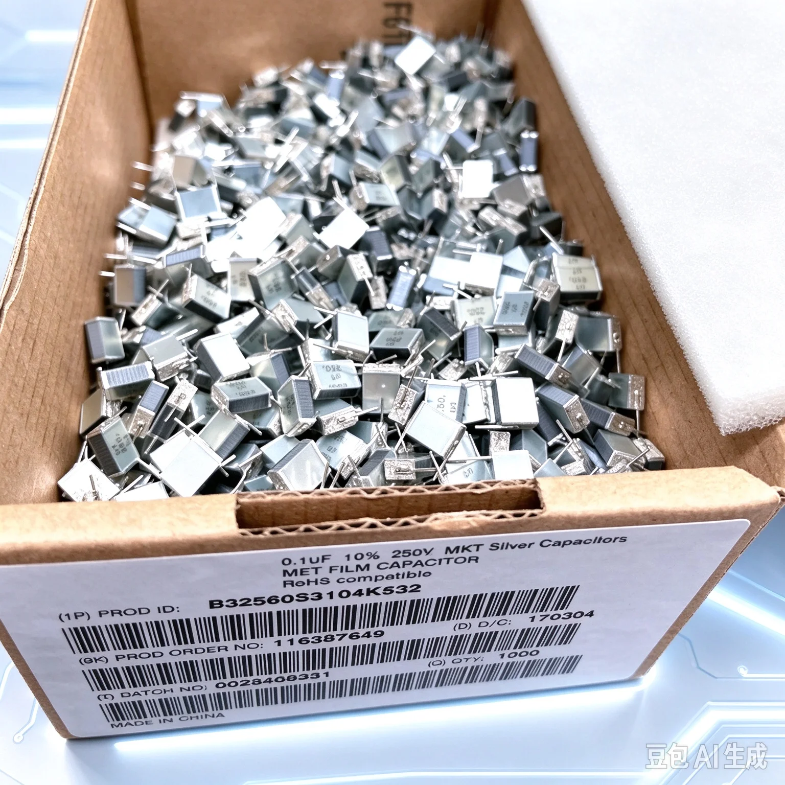 Film for EPCOS MKP Capacitor 104 0.1uF 250V B32560S3104K  200pcs