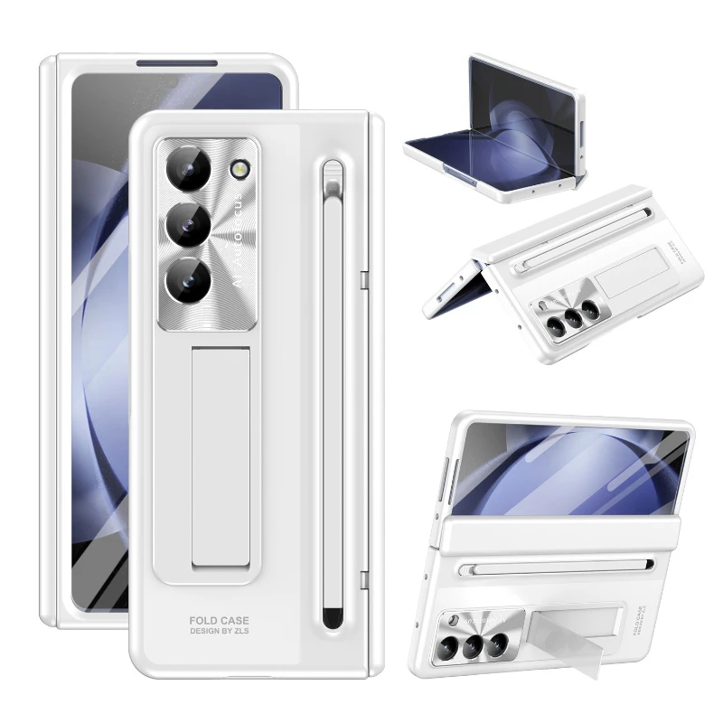 Schutzhülle mit Scharnierschutz für Google Pixel 11 10 9 Pro Fold Handyhülle mit klappbarem Ständer & Stylus-Stift & Displayschutzfolie