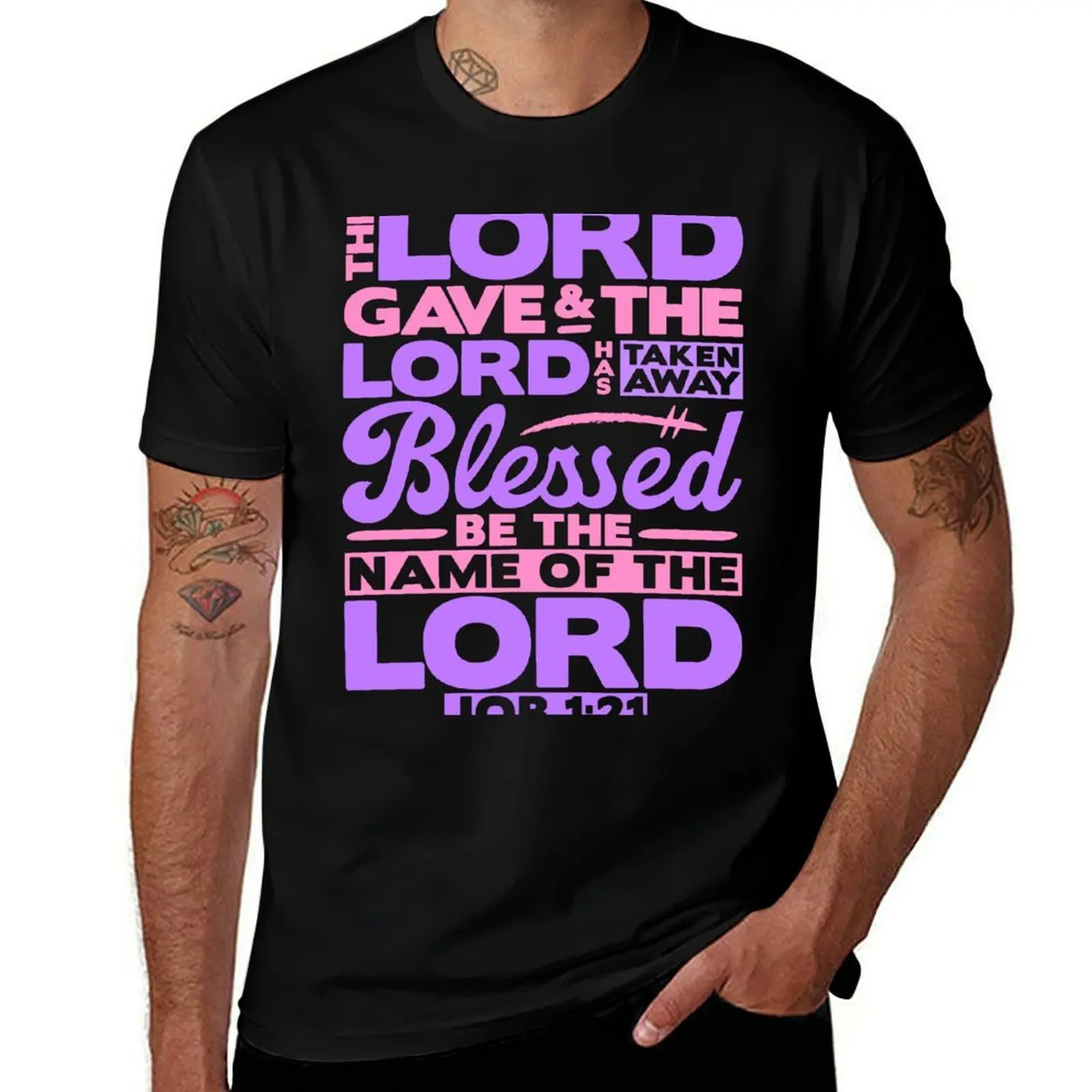 

Работа 1:21 Футболка The LORD Gave And The LORD Has Taken Away, летние топы, мужская футболка, одежда на день Святого Валентина, мужские рубашки, футболка с рисунком